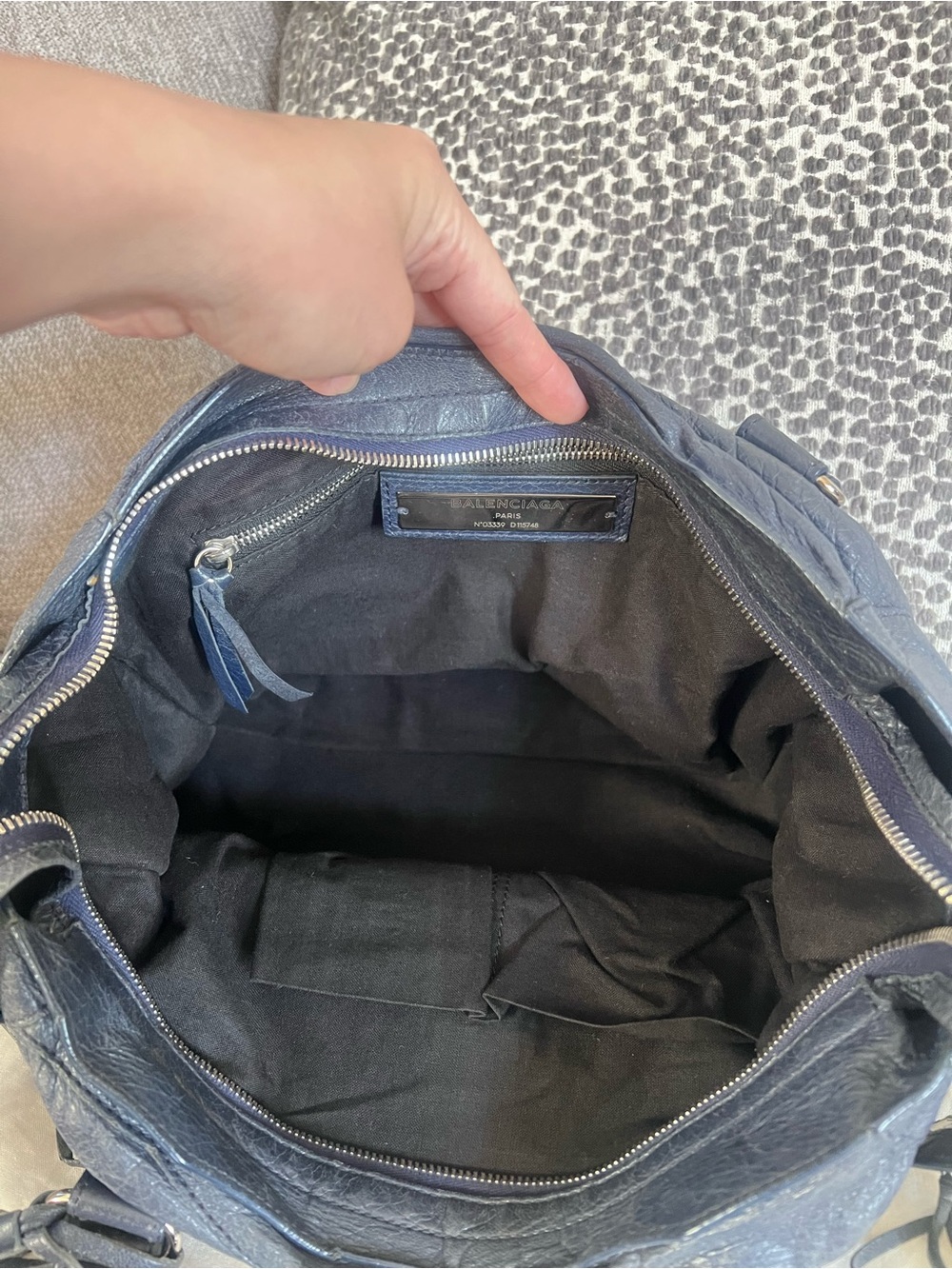 Balenciaga Authentic Vintage Le City Dark Blue Leather Bag - Picture 10 of 16